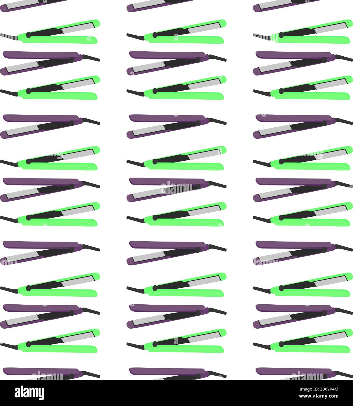 Hair straighter pattern, illustration, vector on white background. Stock Vector