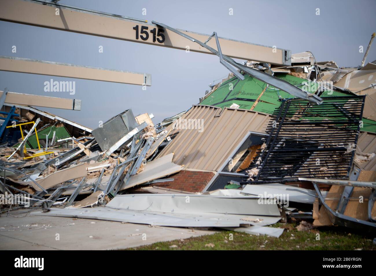USA. 12th Mar, 2020. TSU's Architectural Research and Education Center received damage after a tornado Wednesday, March 11, 2020, in Nashville, Tenn. Cp13940 (Photo by Courtney Pedroza/The Tennessean/Imagn/USA Today Network/Sipa USA) Credit: Sipa USA/Alamy Live News Stock Photo