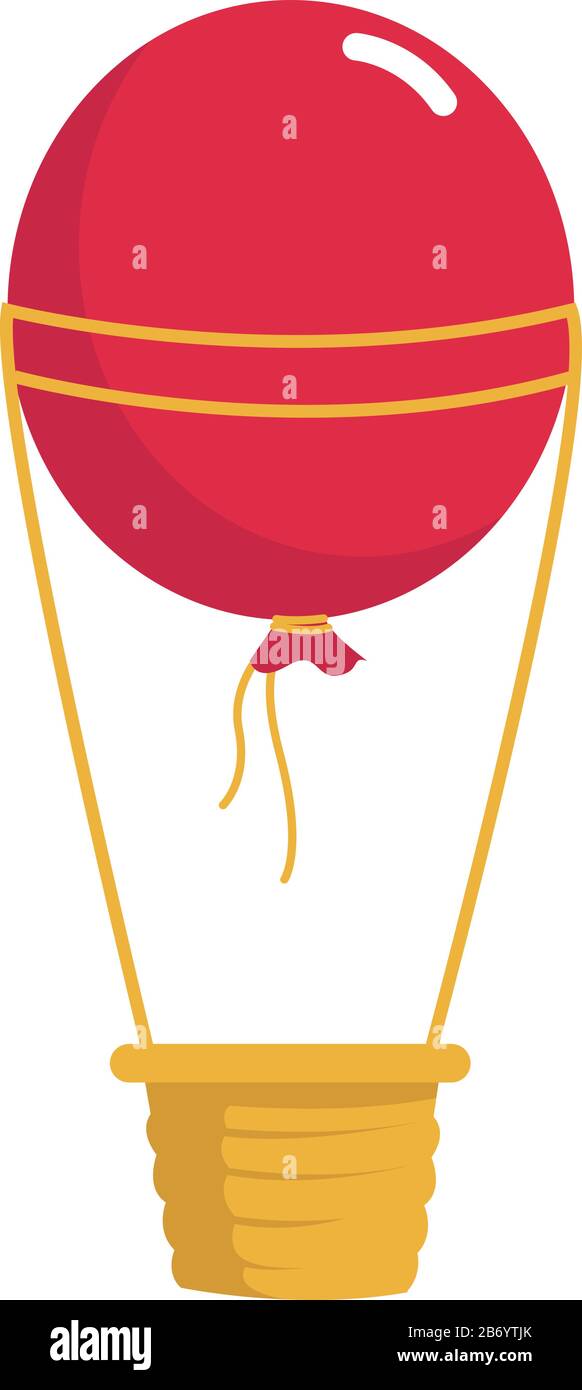 Pink balloon, illustration, vector on white background Stock Vector ...