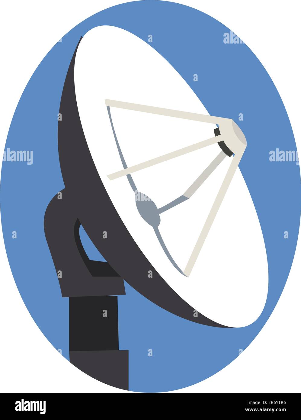 Radio antenna, illustration, vector on white background. Stock Vector