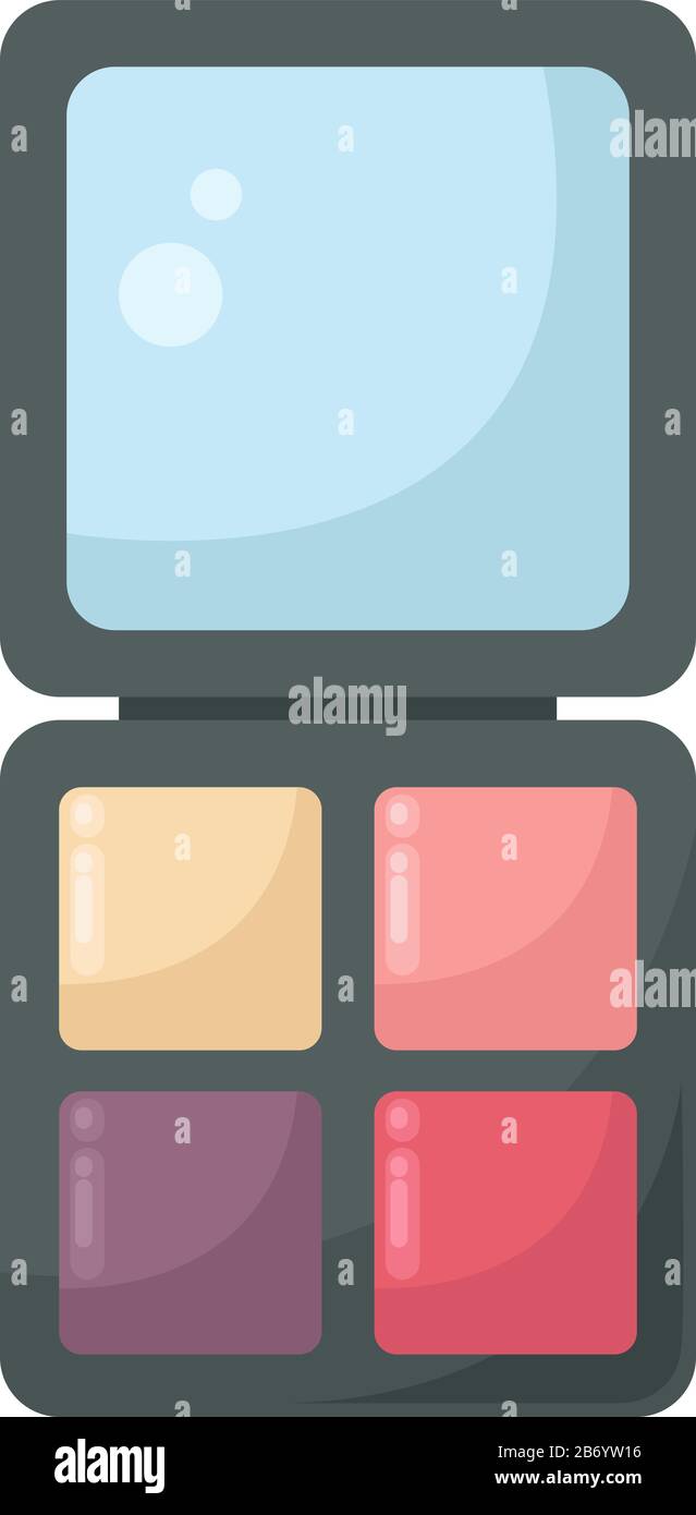 Makeup color palette, illustration, vector on white background. Stock Vector