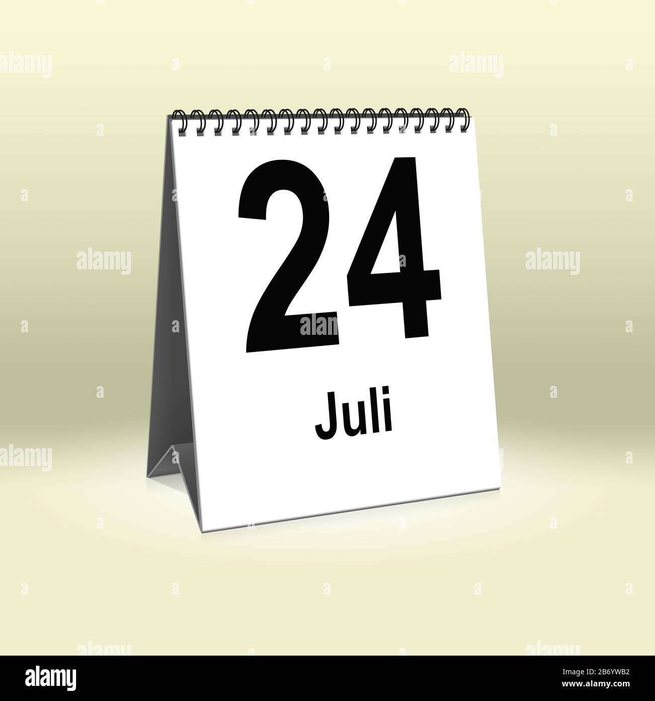 A calendar in German language shows July 24th | Ein Kalender für den ...