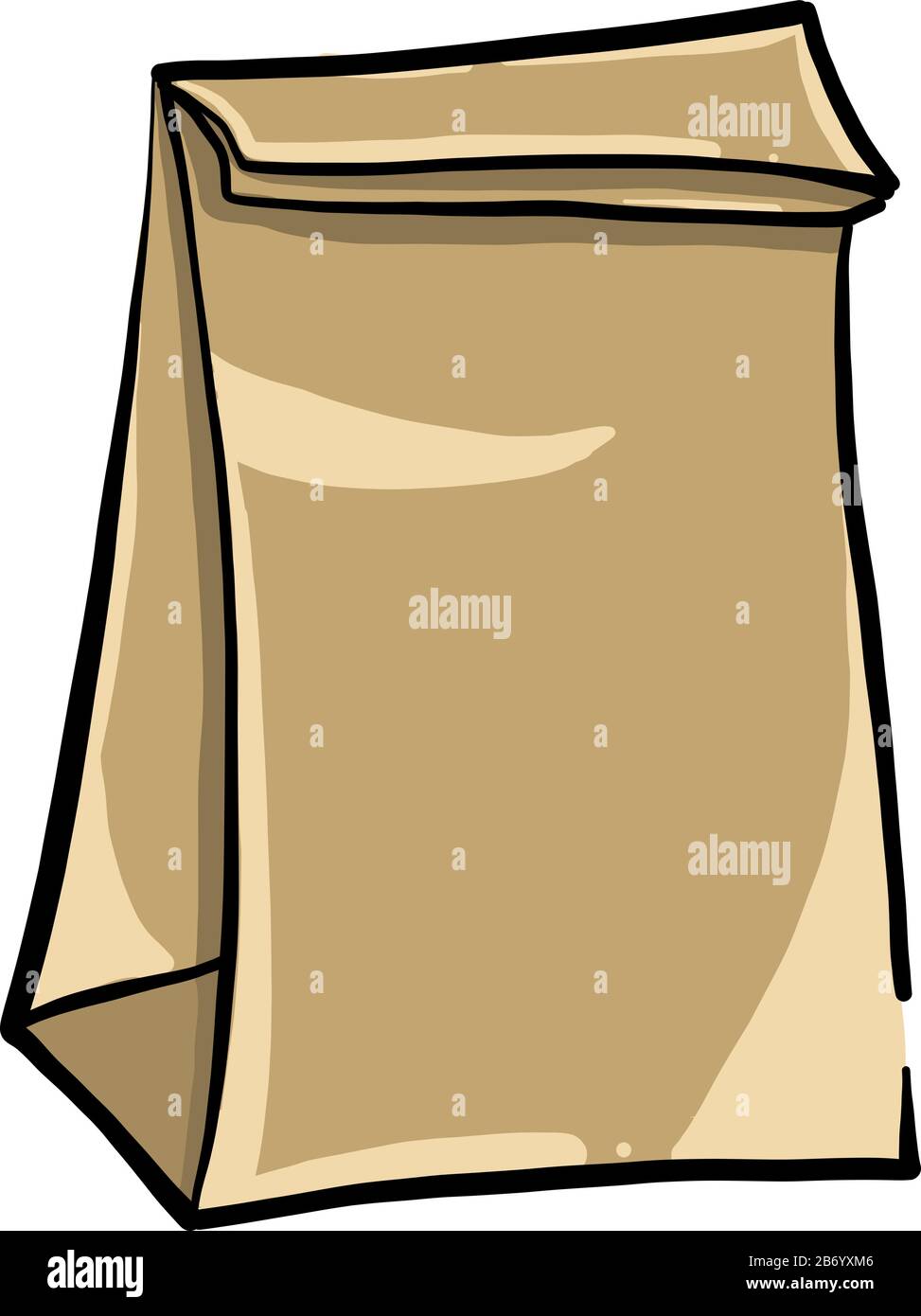 Paper Bag, Illustration, Vector On White Background Stock Vector Image 