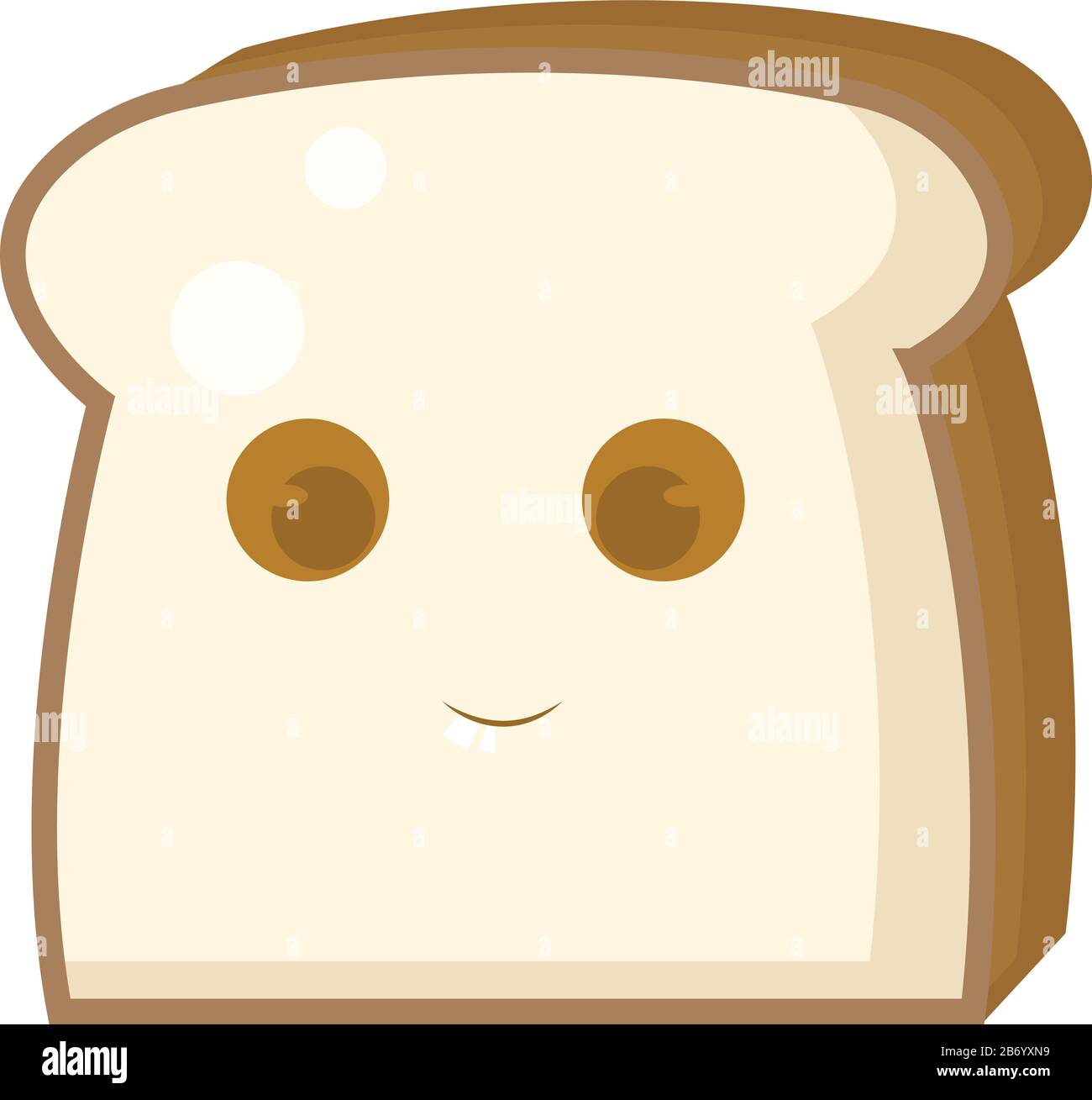 Toaster bread, illustration, vector on white background. Stock Vector
