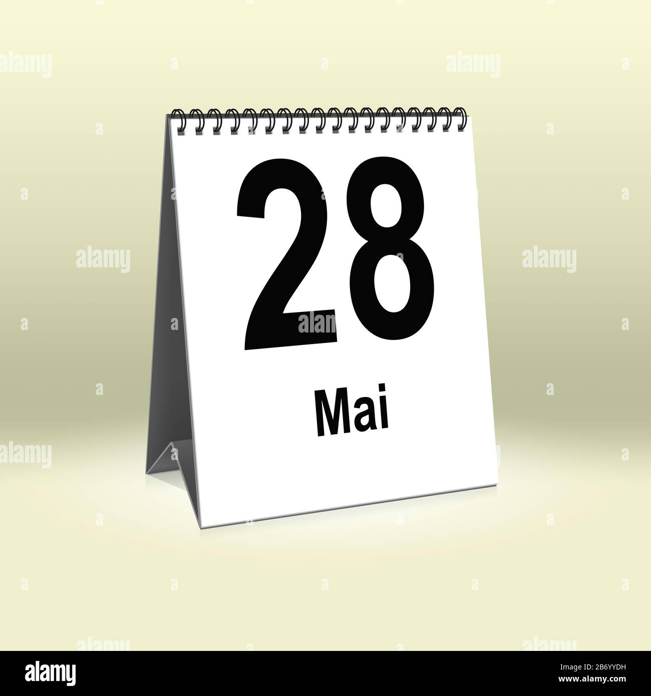 A calendar in German language shows May 28th | Ein Kalender für den Schreibtisch zeigt den 28. Mai Stock Photo - Alamy
