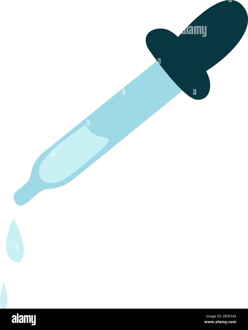 Pipette for test, illustration, vector on white background. Stock Vector