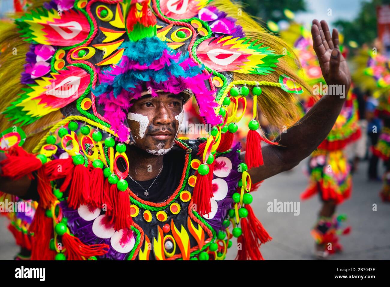 Kalibo, Aklan, Western Visayas, Philippines. A participant in the Ati