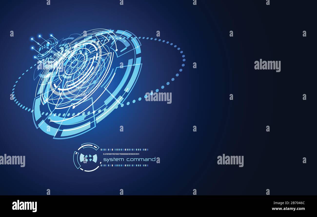 Modern Abstract technology concept communication circle digital
