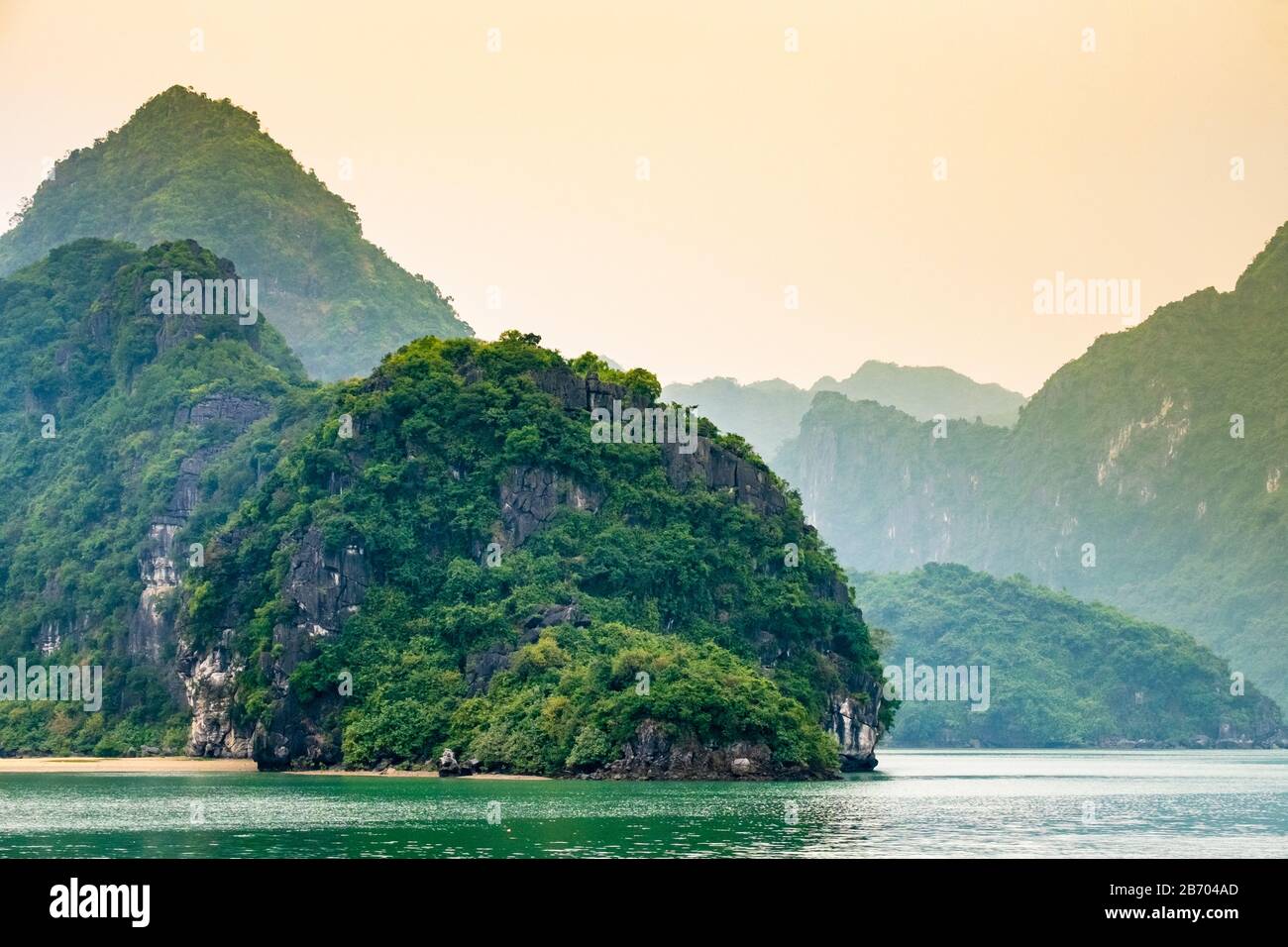 Karst mountain landscape on Cat Ba Island, Ha Long Bay, Hai Phong ...