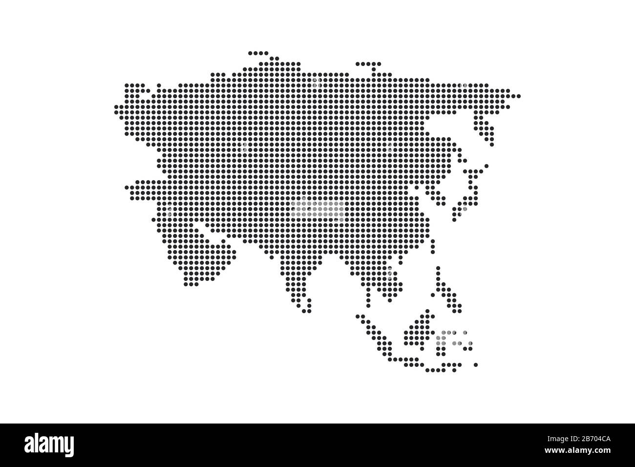 Dotted map of Asia. Vector eps 10 Stock Vector Image & Art - Alamy