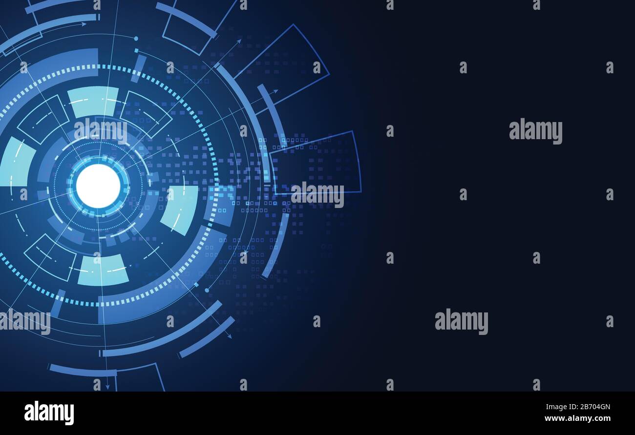Modern Abstract technology concept communication circle digital