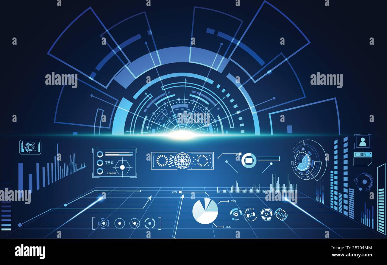 abstract technology ui futuristic concept hud interface hologram ...