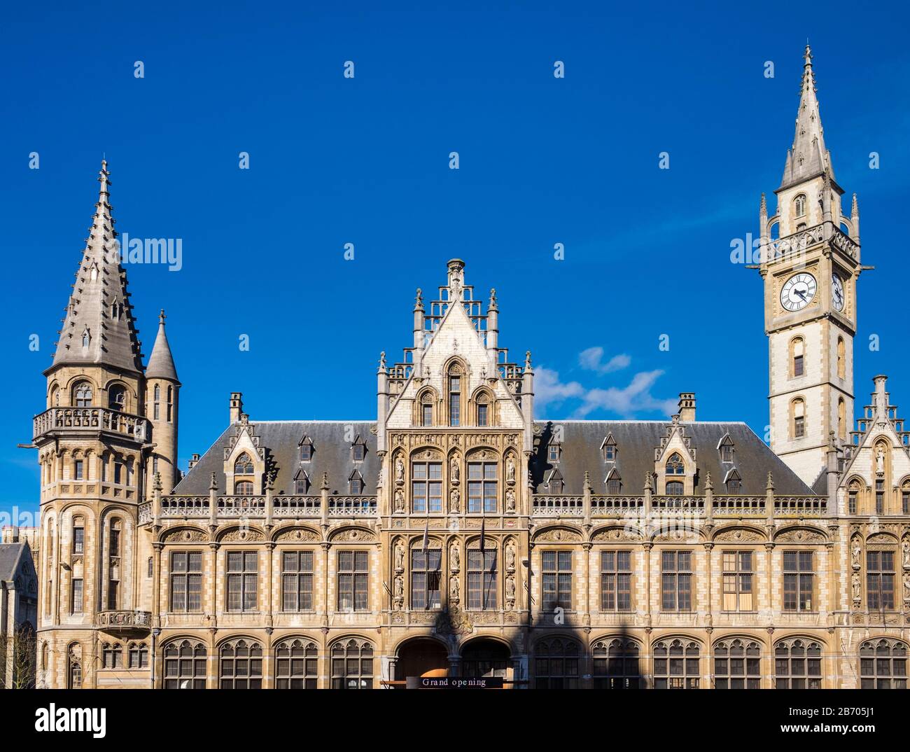 Belgium, Flanders, Ghent (Gent). Former Post Office building on the
