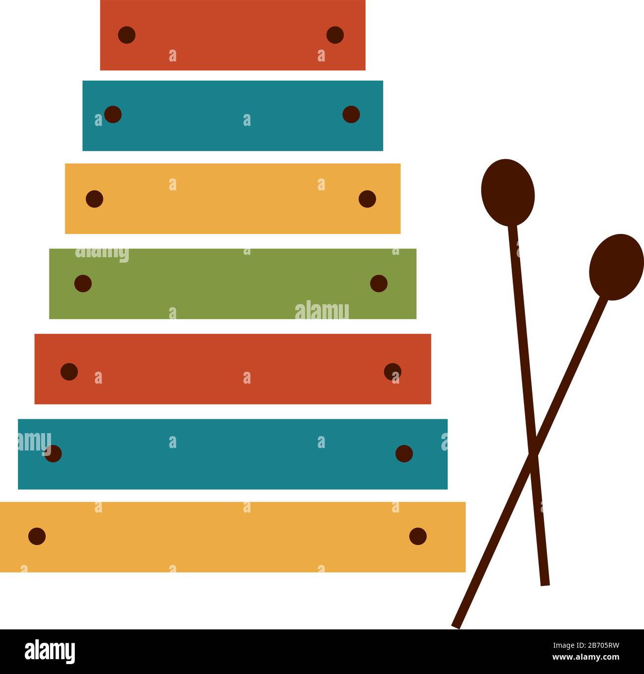 Xylophone, illustration, vector on white background Stock Vector Image & Art Alamy