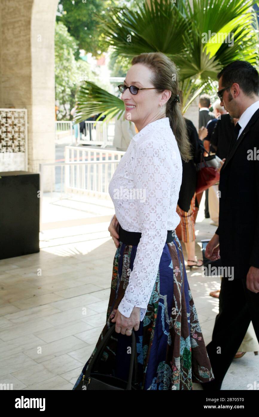 Venice, 07/09/2006. 63rd Venice Film Festival. Meryl Streep arrives to attend the press conference of the film 'Devil wears Prada' directed by David F Stock Photo