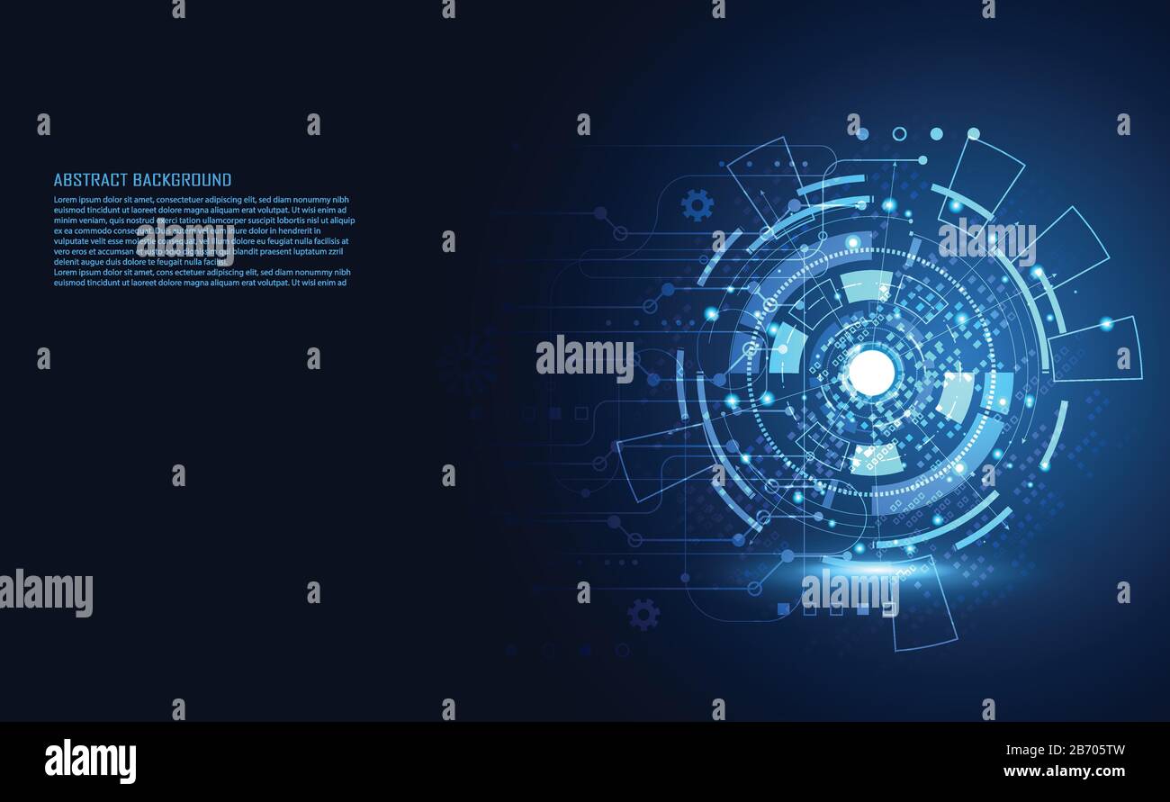 Modern Abstract technology concept communication circle digital
