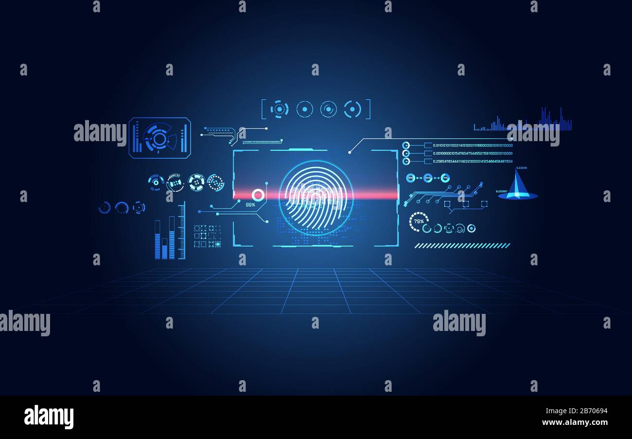 abstract cyber security ui futuristic concept hud interface hologram ...