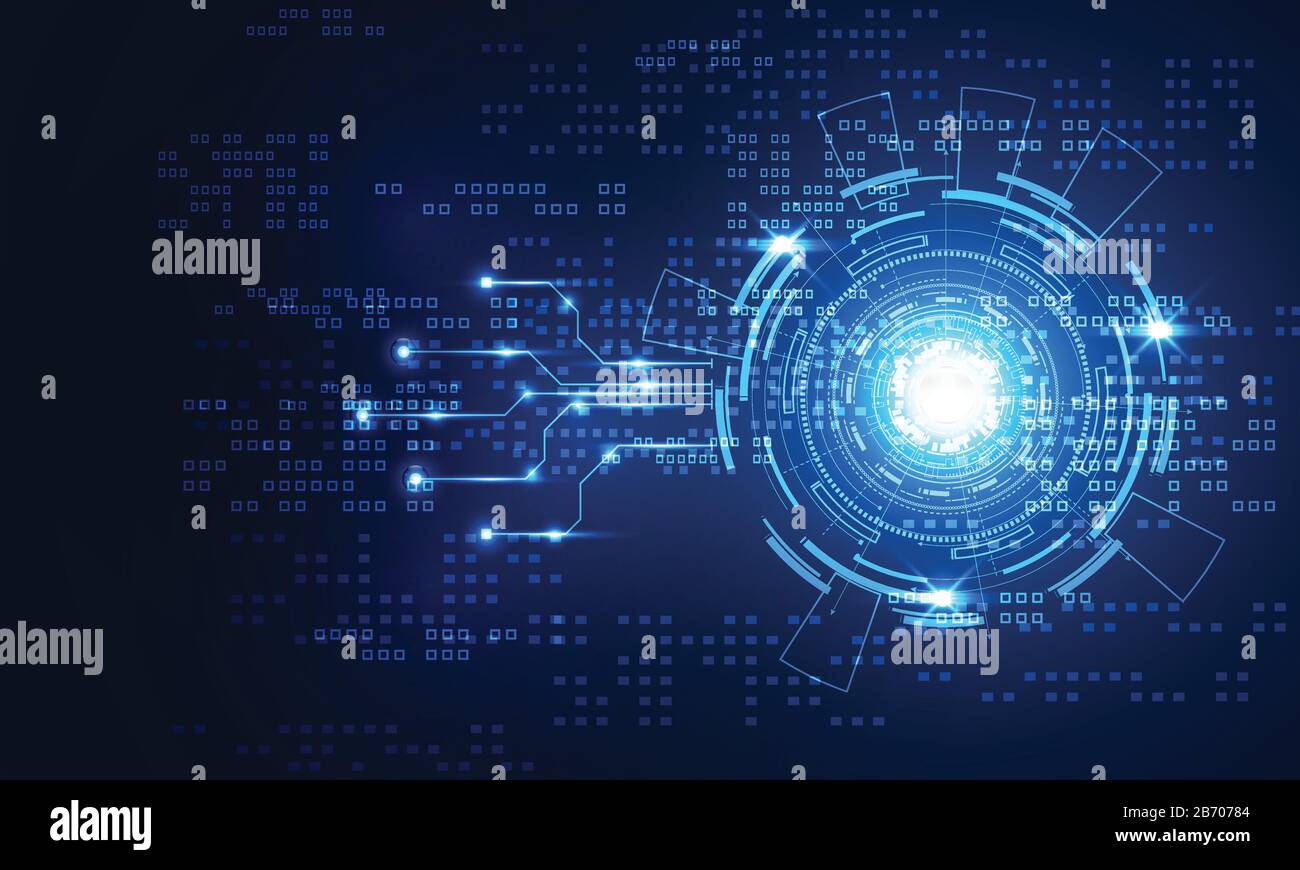Modern Abstract technology concept communication circle digital