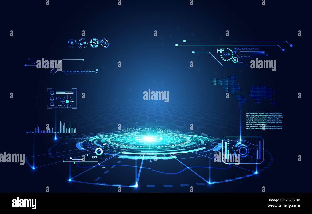 abstract technology ui futuristic concept hud interface hologram ...