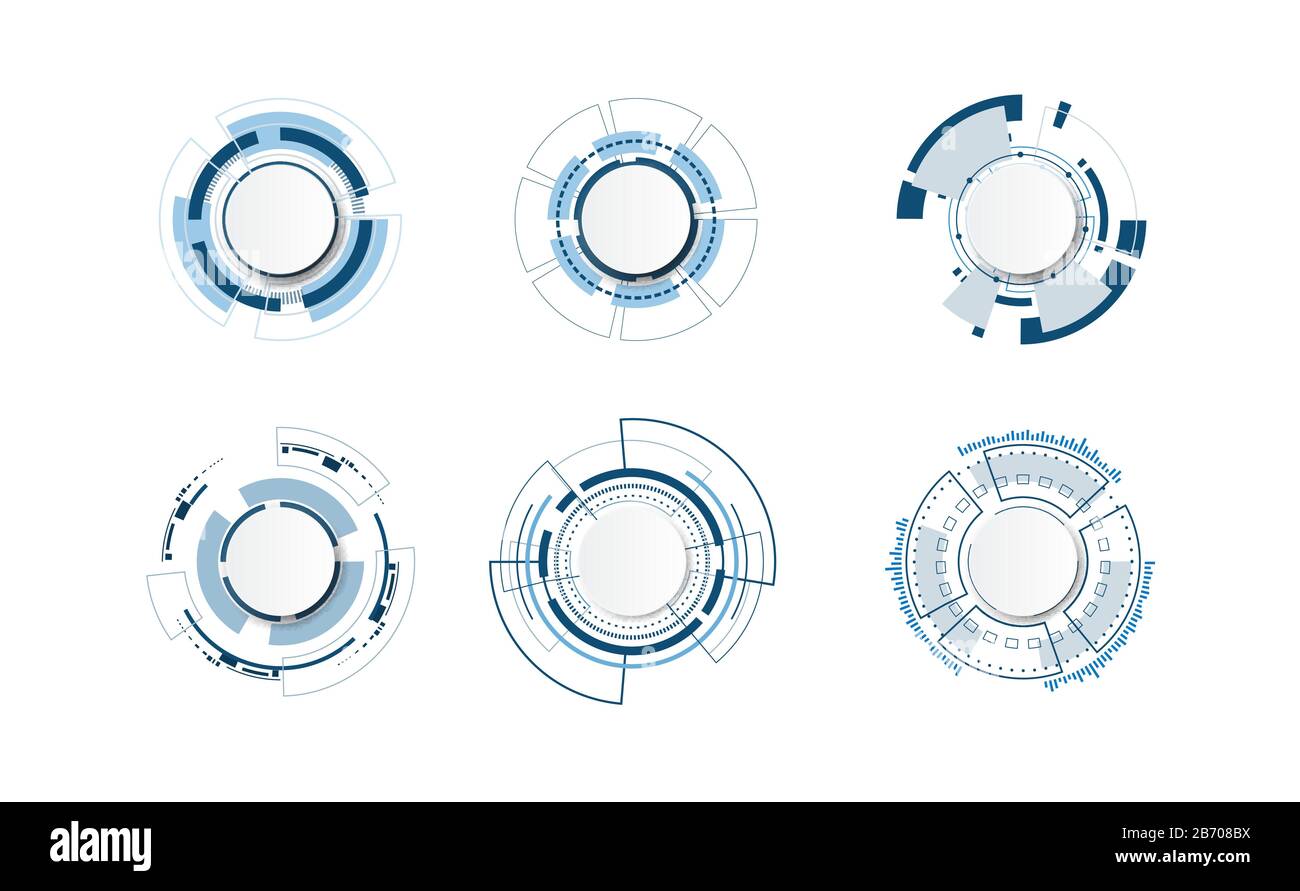 Abstract technology circle set design Stock Vector Image & Art - Alamy
