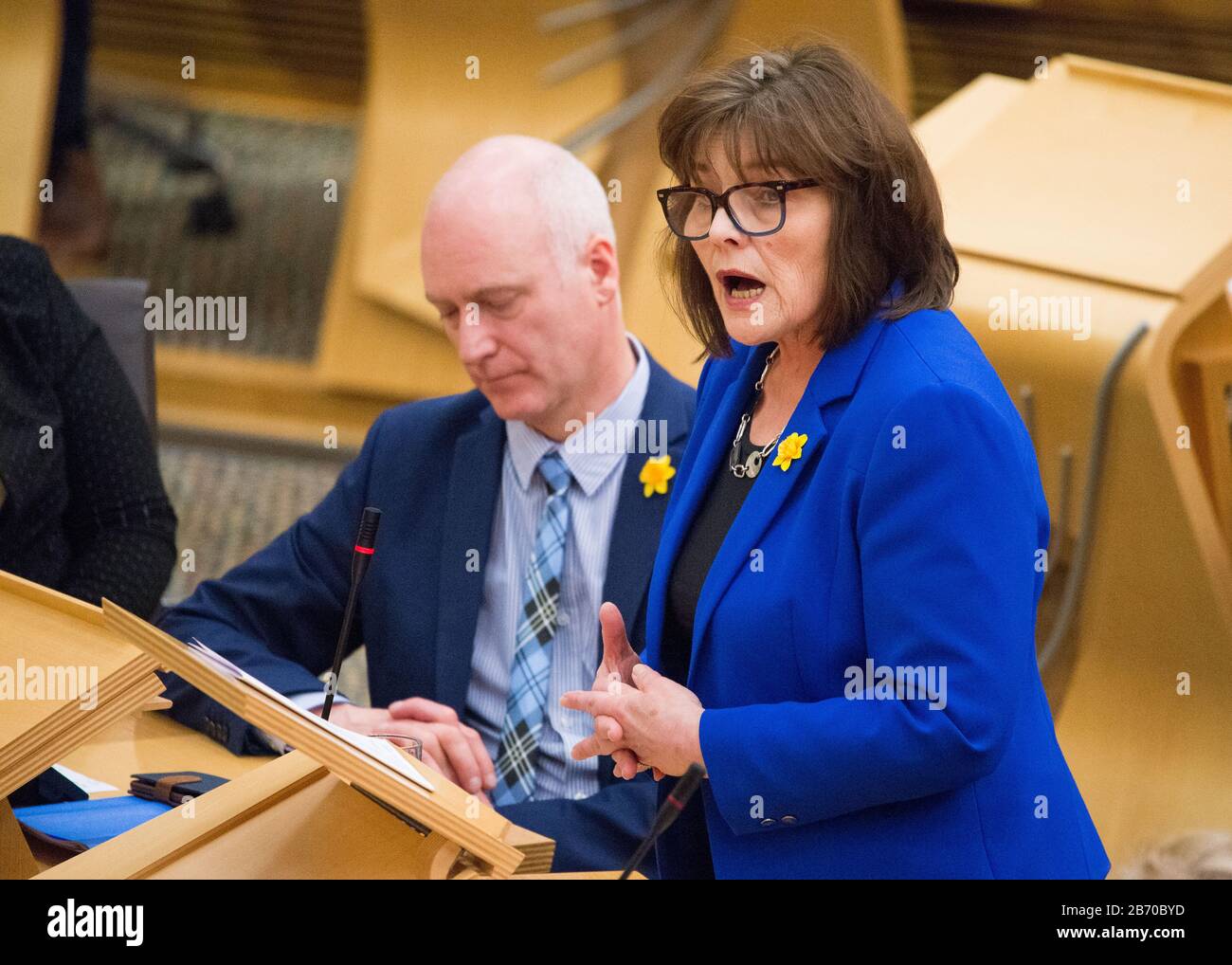 Edinburgh, UK. 12th Mar, 2020. Pictured: Jeane Freeman MSP - Cabinet ...