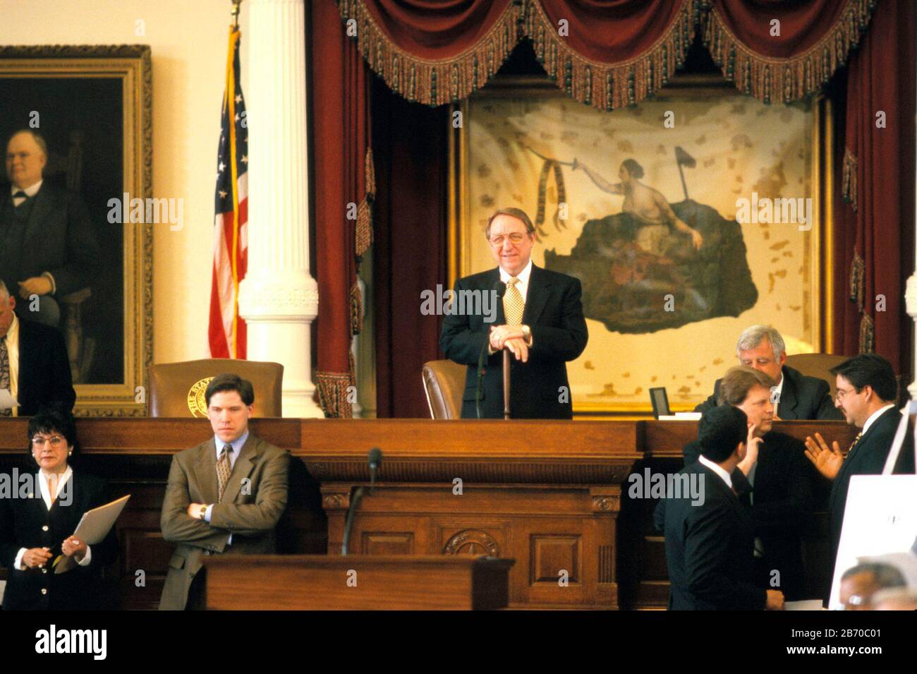 Austin, Texas USA, 1997:  House of Representatives Speaker Pete Laney keeps order on the House floor during the legislative session. ©Bob Daemmrich Stock Photo
