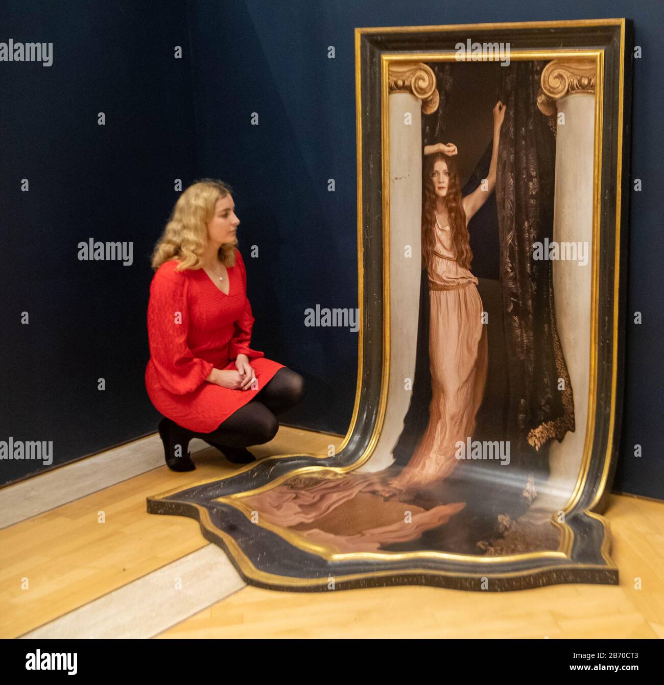 London, UK. 12th Mar, 2020. The Enchanted Interior photocall at Guildhall Art Gallery, Maisie Broadhead, Hero, 2018 Credit: Ian Davidson/Alamy Live News Stock Photo