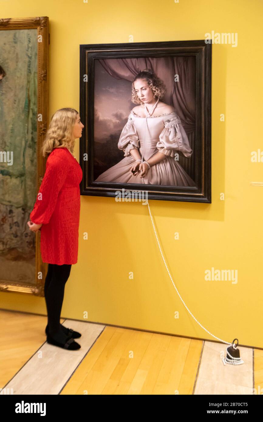 London, UK. 12th Mar, 2020. The Enchanted Interior photocall at Guildhall Art Gallery Maisie Broadhead, Shackled, 2016 Credit: Ian Davidson/Alamy Live News Stock Photo