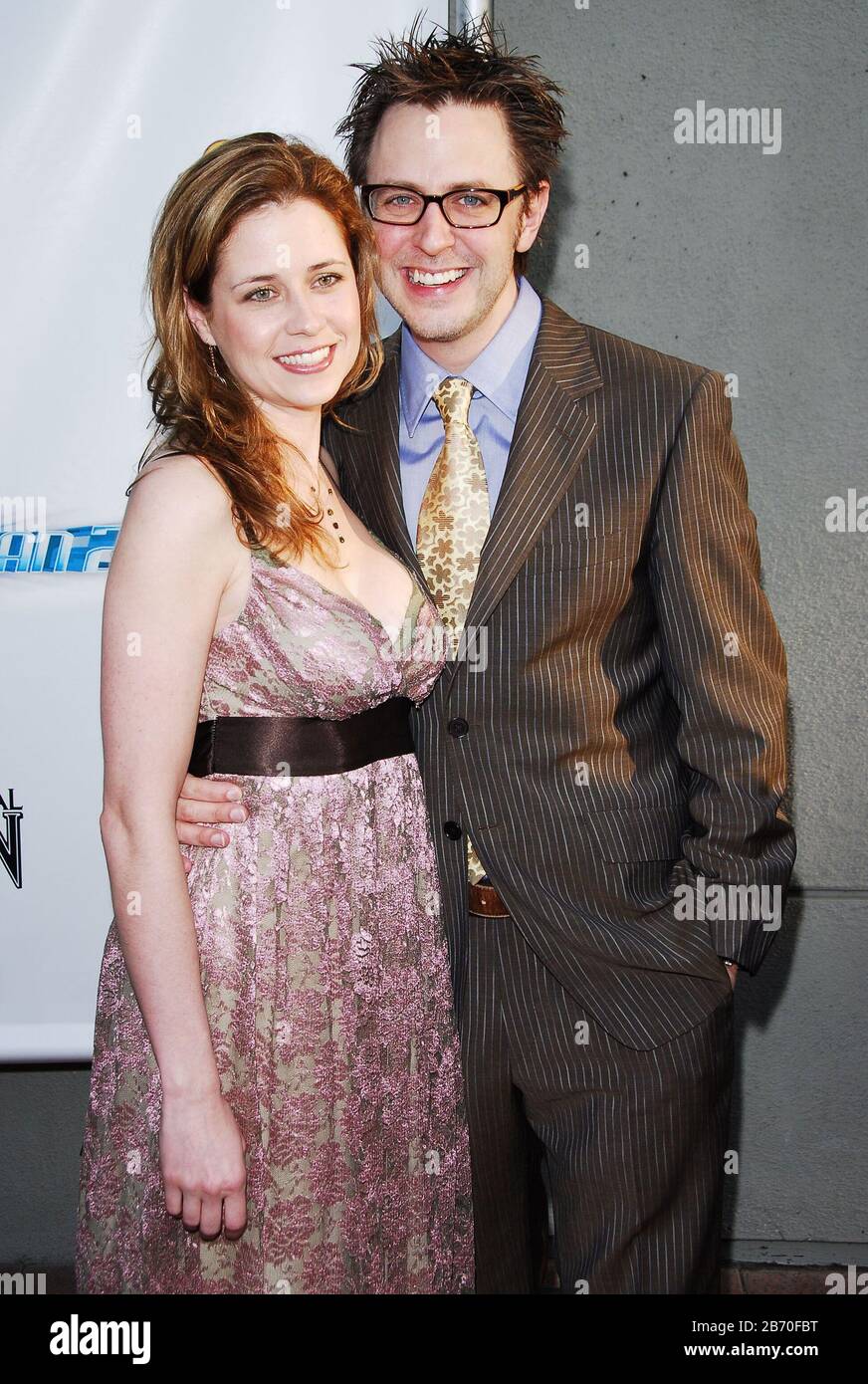 Jenna Fischer and James Gunn at The 32nd Annual Saturn Awards Arrivals held at the Universal