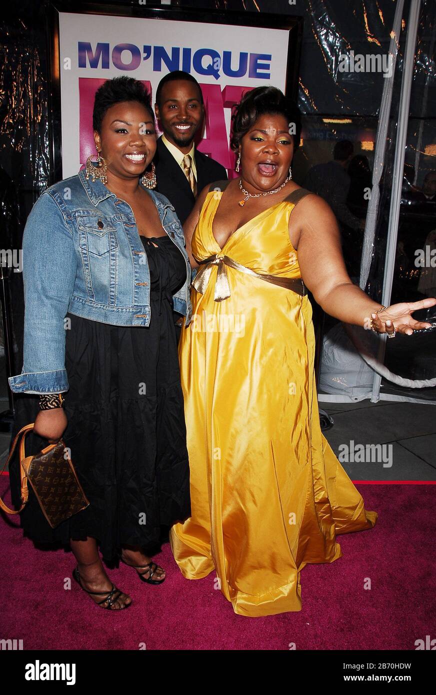 Carlisa Burge, Winner of Size Appeal's Phat Girl for the day sweepstakes posing with Mo'Nique and Date Sydney at the Los Angeles Premiere of 'Phat Girlz' held at the Arclight Cinemas Hollywood in Hollywood, CA. The event took place on Monday, April 3, 2006.  Photo by: SBM / PictureLux - All Rights Reserved - File Reference # 33984-2255SBMPLX Stock Photo