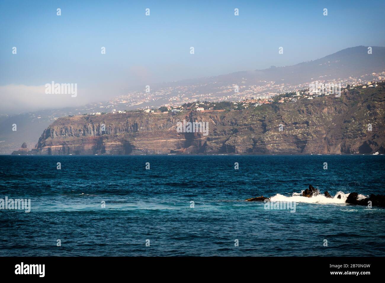 Puerto de la Cruz on the coast of Tenerife Stock Photo