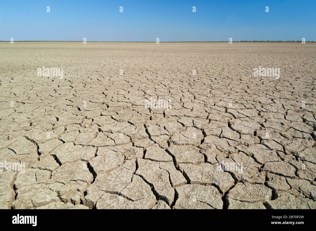 Climate change. Parched Earth in South of France, Europe Stock Photo