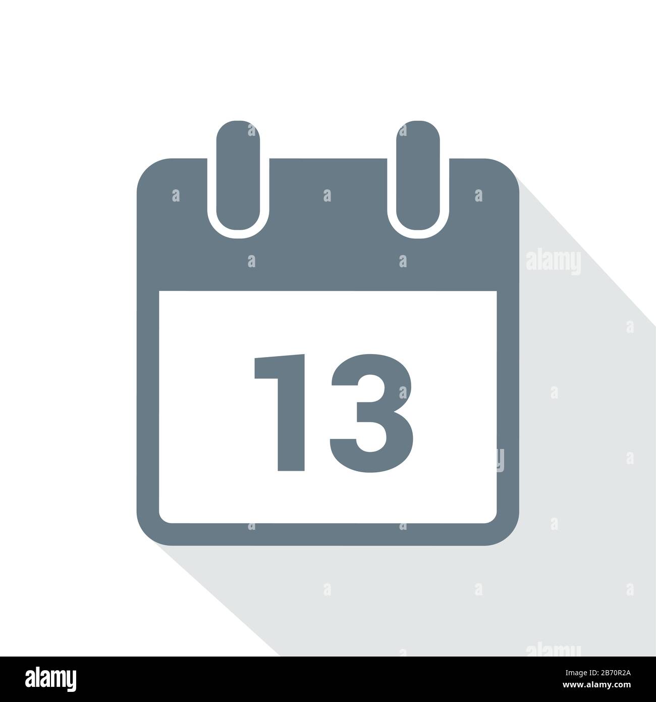 simple calendar icon 13 on white background vector illustration EPS10 Stock Vector