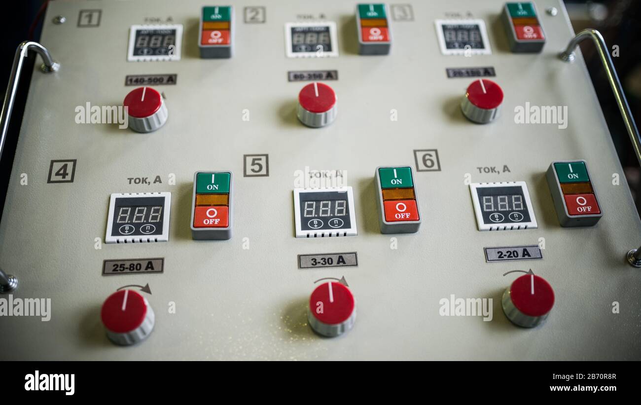 Industrial switching button control panel hi-res stock photography and ...