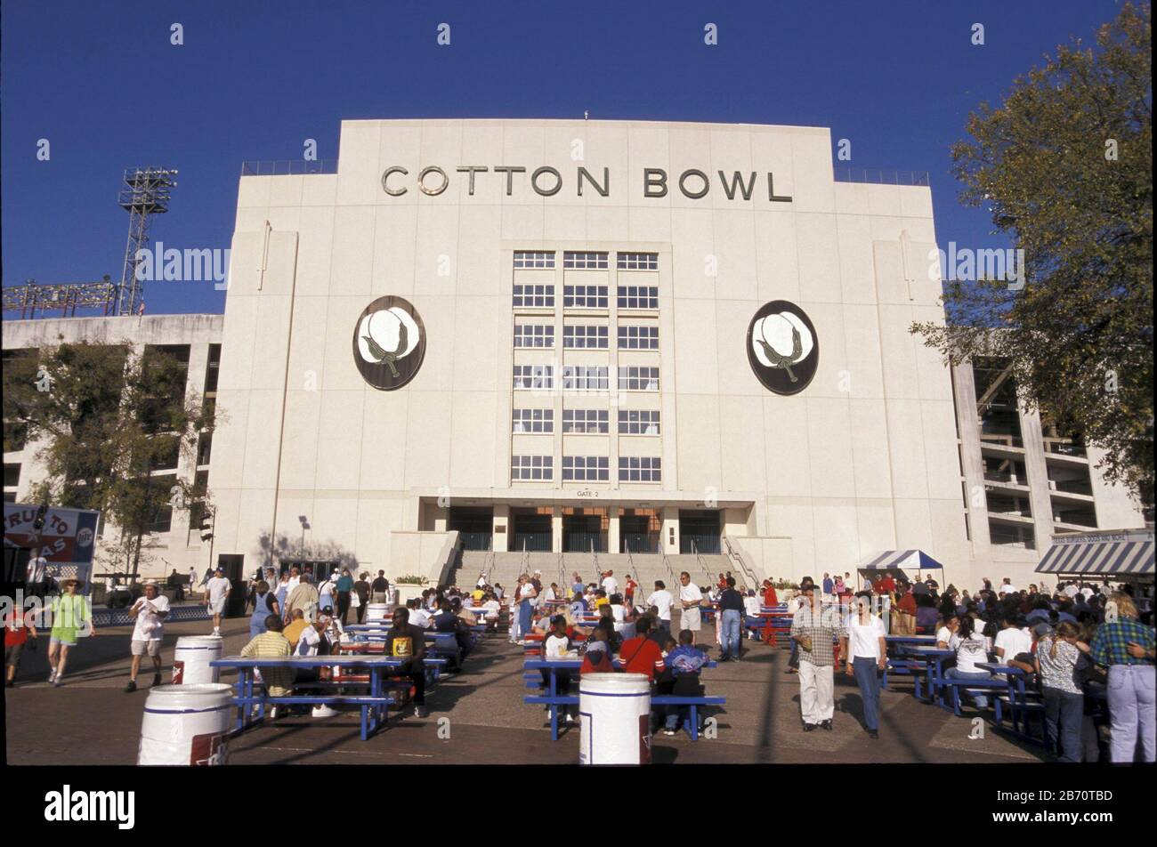 Dallas, Texas USA, October 2001 Main entrance to the Cotton Bowl