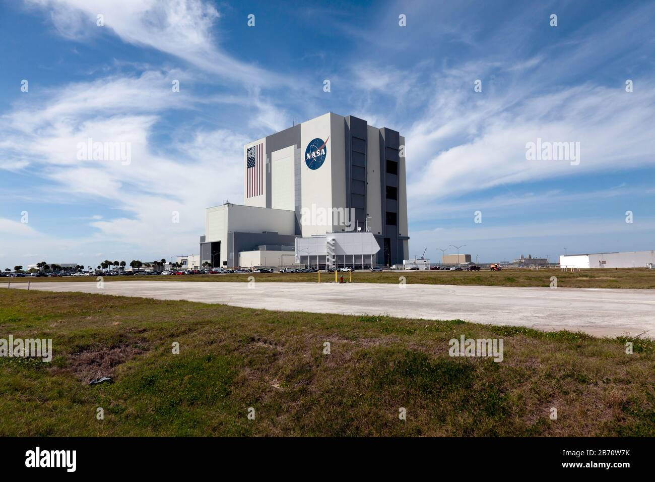 The Vehicle Assembly Building, at NASA's Kennedy Space Center, Merritt Island, Florida, USA Stock Photo