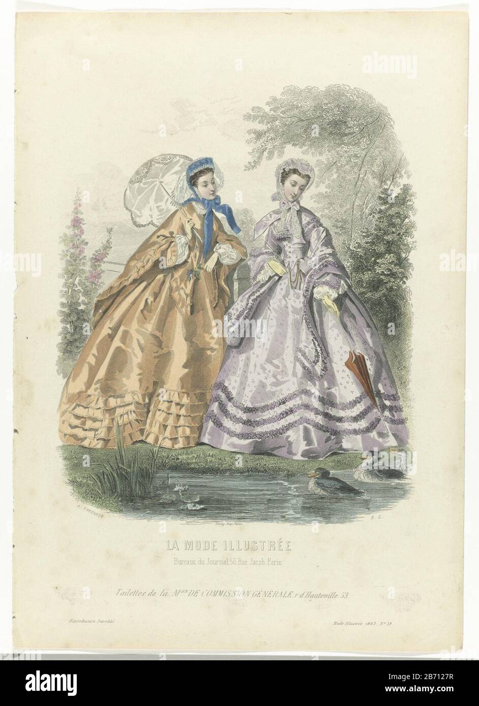 Revue Ancienne LA MODE ILLUSTRÉE N°42 - 19 Octobre 1873 - Édition Originale - Occasion Vintage