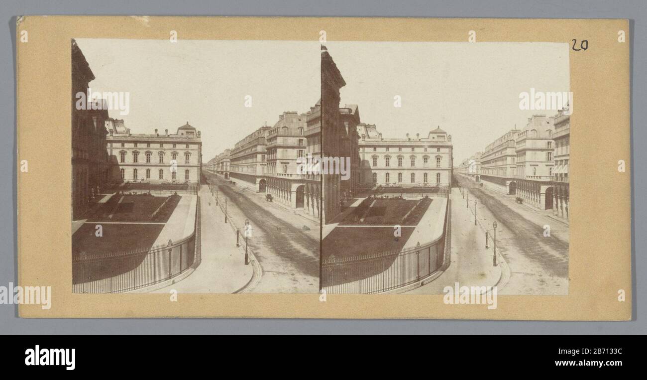 La Rue de Rivoli, prise des jardins du Louvre La Rue de Rivoli, prize des Jardins du Louvre Property Type: Stereo picture Item number: RP-F-F17826-Q Manufacturer : Photographer: anonymous Date: 1850 - 1880 Physical features: photography on carton material: Cardboard Technique: Photography Dimensions: secondary carrier: h 75 mm × W 150 mmOnderwerp Stock Photo