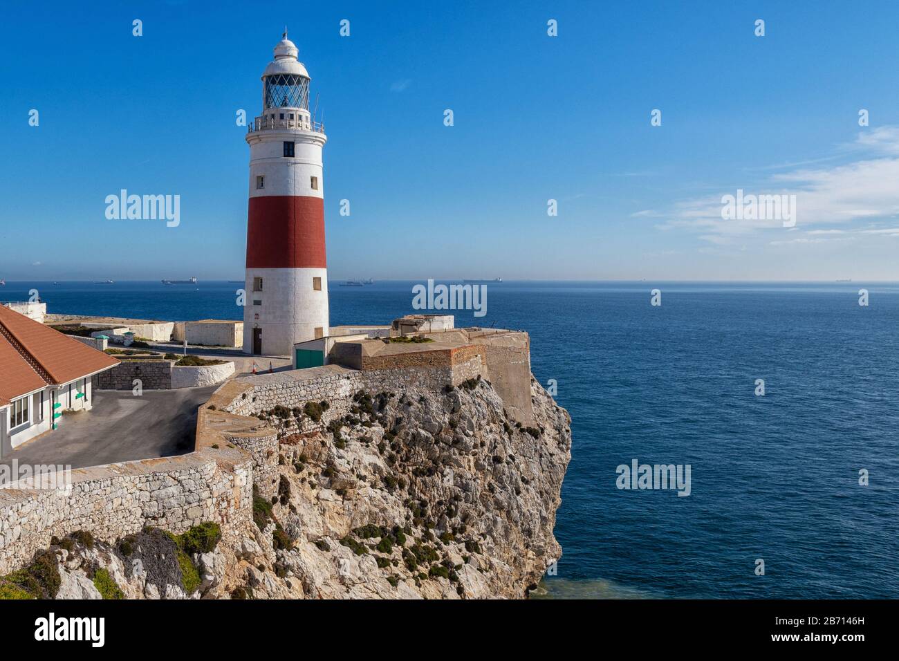 The lighthouse at Europa Point on Gibraltar Stock Photo - Alamy
