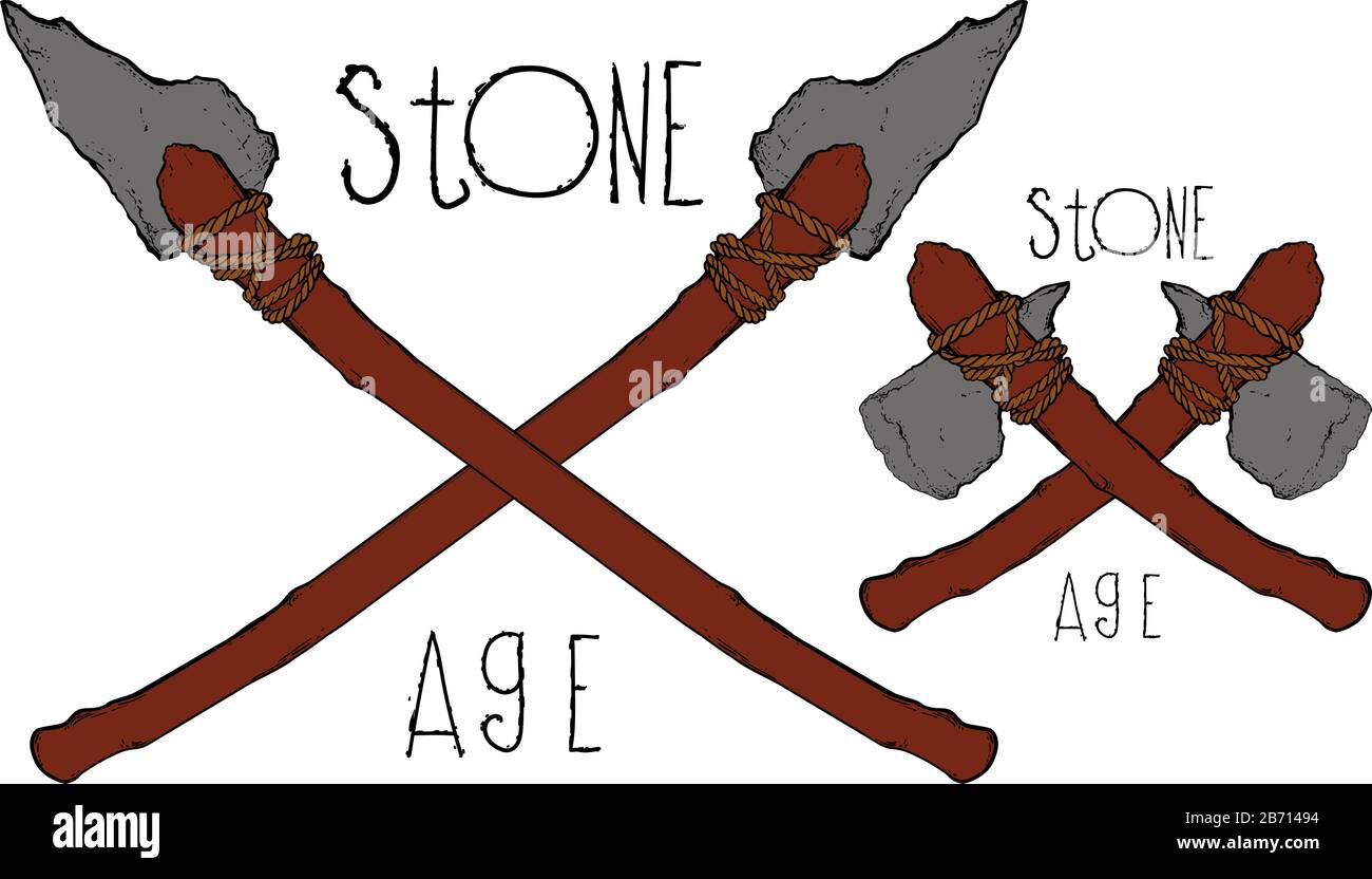 Stone age tool Stock Vector