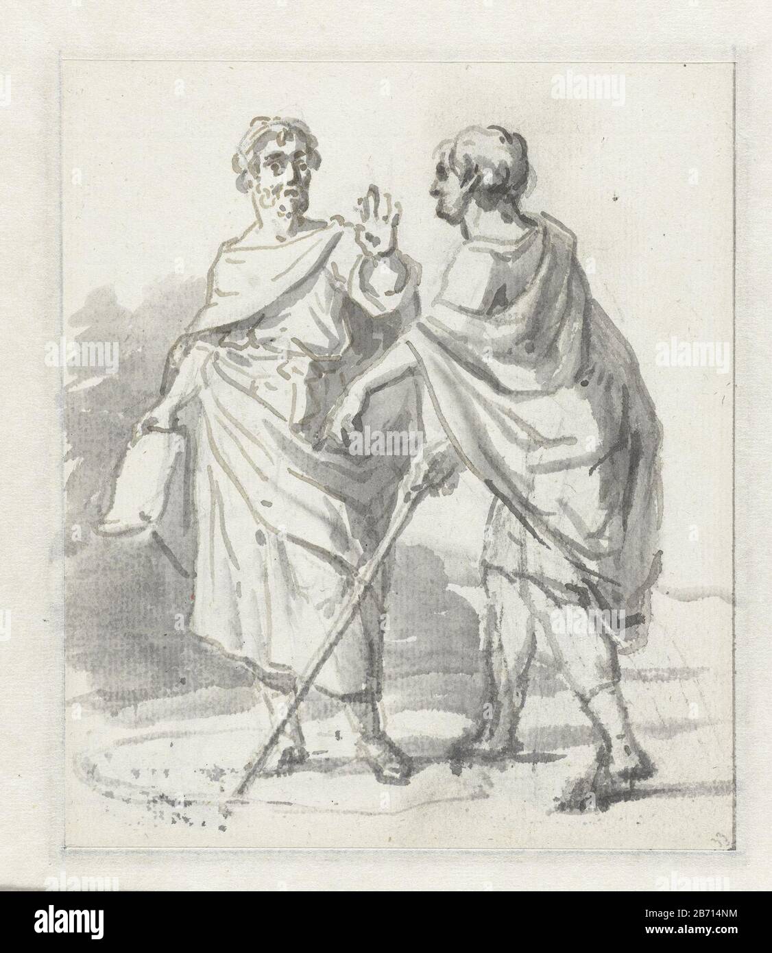 Roman Consul Popilius Laenas Draws High Resolution Stock Photography