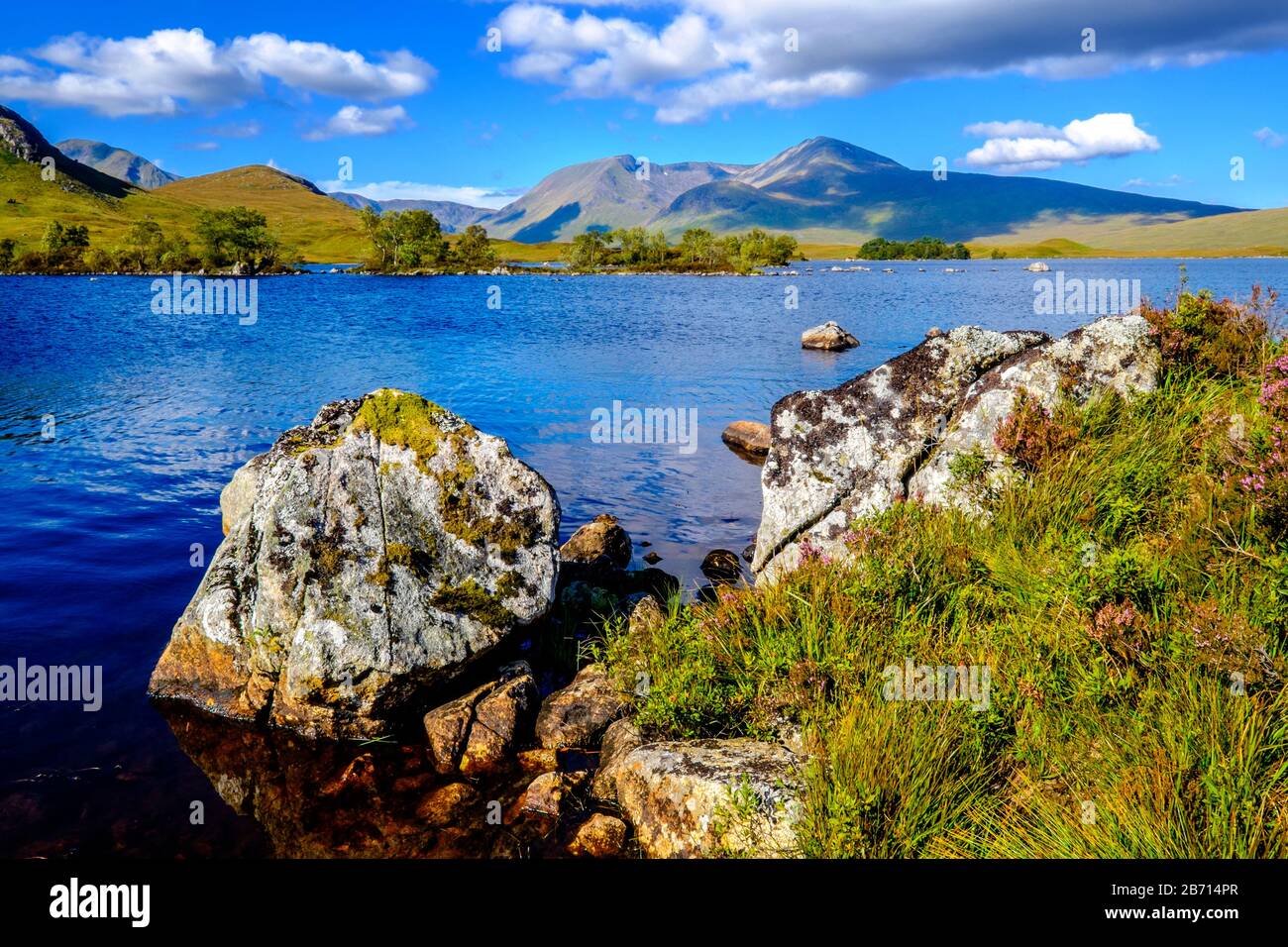Rannoch Moor, an expanse of moor ,lochs and mountains in the Scottish Highlands Stock Photo