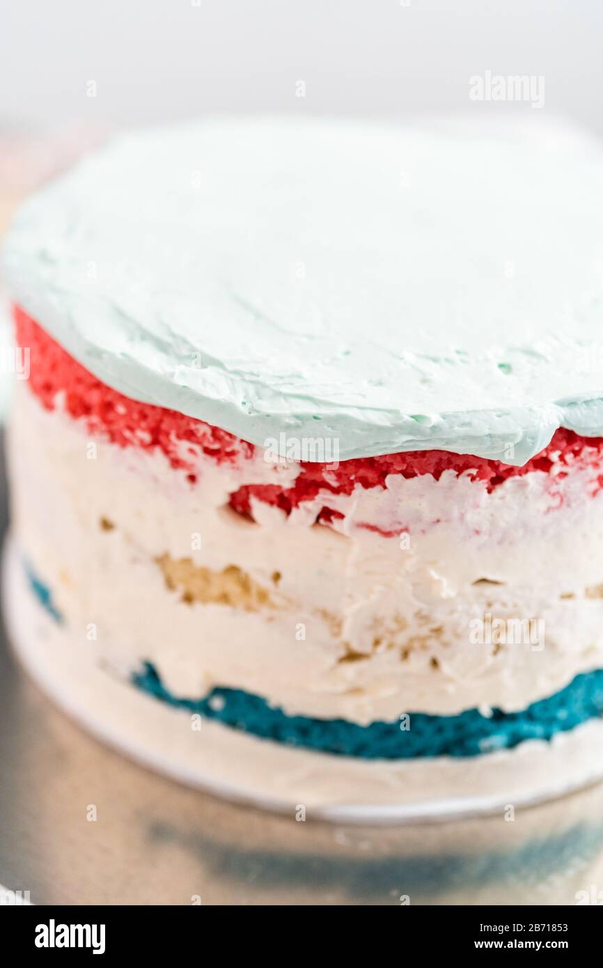 4th of july vanilla cake