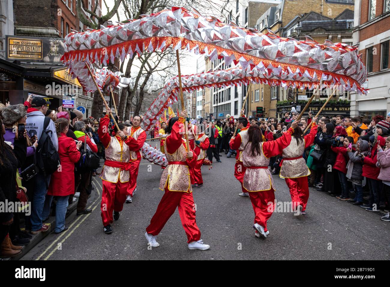 Chinese New Year Celebration in London, Year of the Rat, Sunday 26th January 2020, Chinatown, London, England, United Kingdom Stock Photo