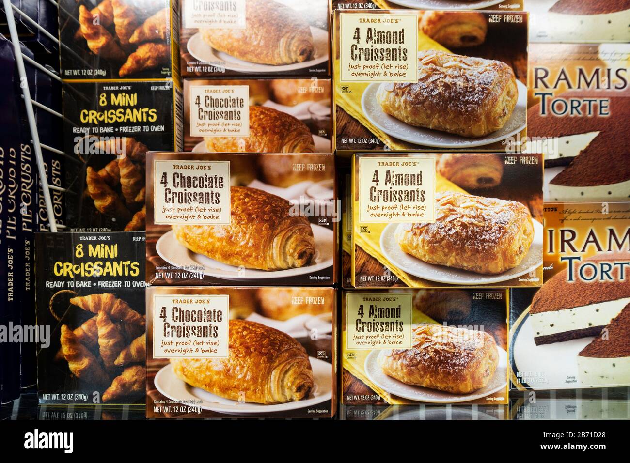Interior of Trader Joe's showing a frozen food section with frozen