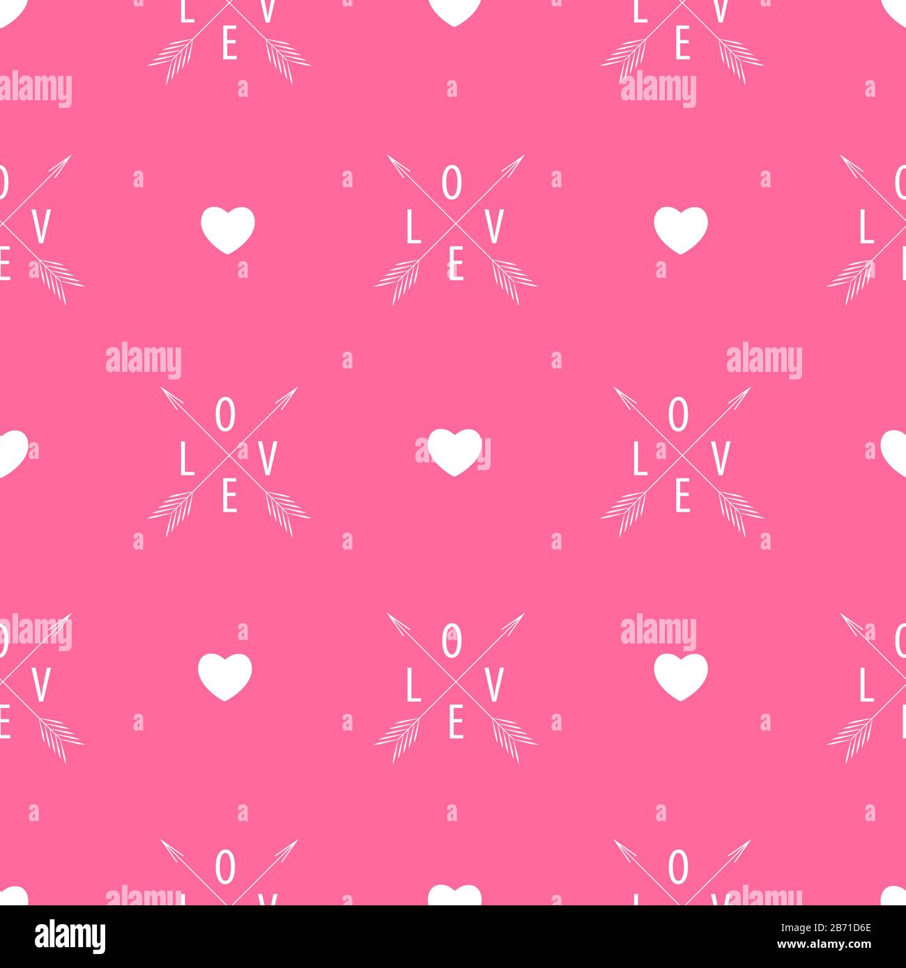 Abstract Seamless Pattern Background witj Love Heart Symbol. Vector ...