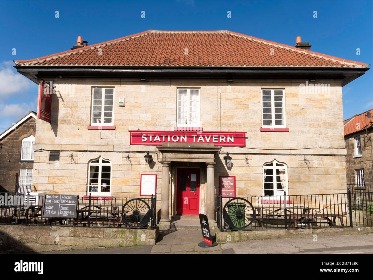 The Station Tavern in Grosmont, North Yorkshire, England, UK Stock Photo