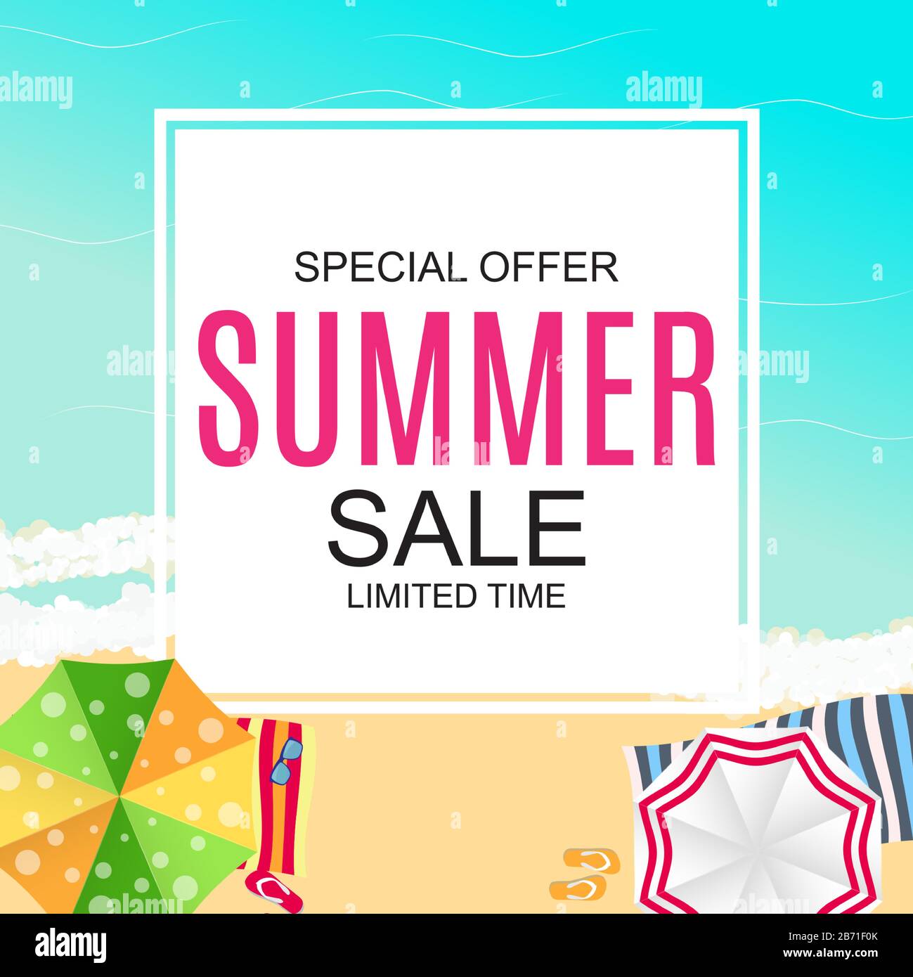 Summer Sale concept Background. Vector Illustration Stock Vector Image ...