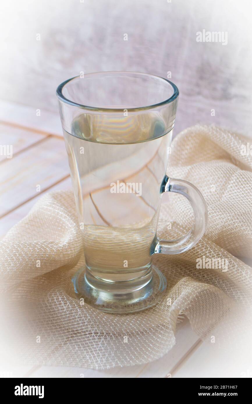 birch tree juice in glass, vertical Stock Photo Alamy