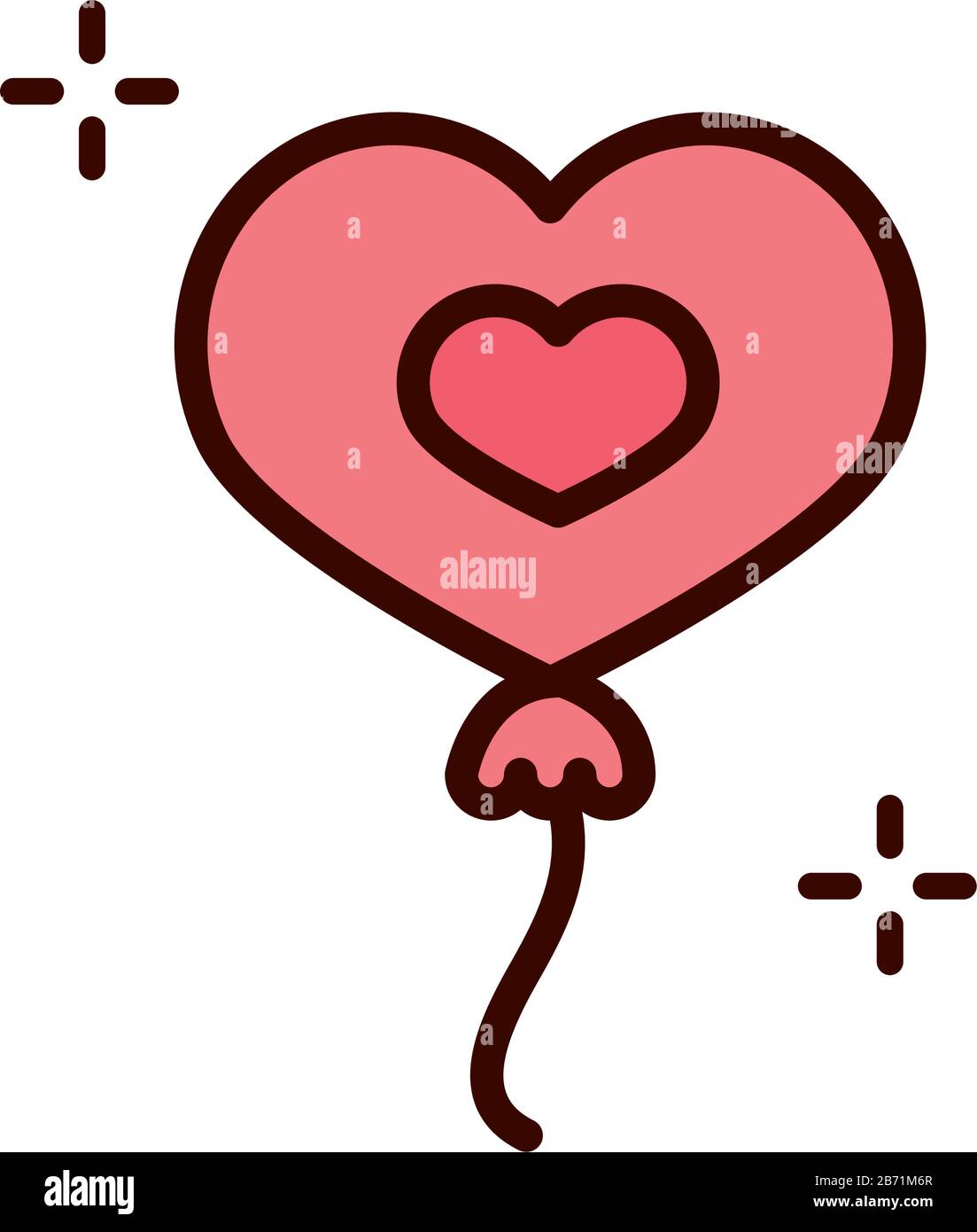 mothers day, balloon shaped heart love celebration decoration vector ...
